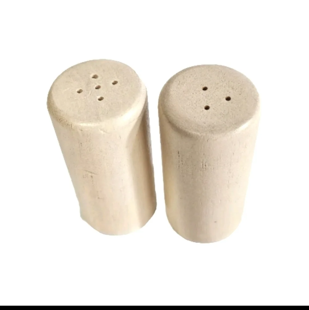 M Kamenstein Salt Pepper Shaker & Napkin Holder Wooden Kitchen Functional Accent